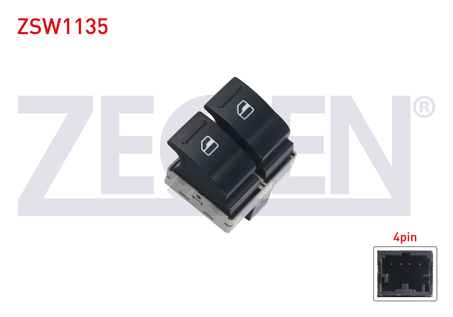 ZEGEN ZSW1135 | Cam Açma Anahtarı Çiftli 4 Pin Volkswagen Transporter V-VI 2003 -